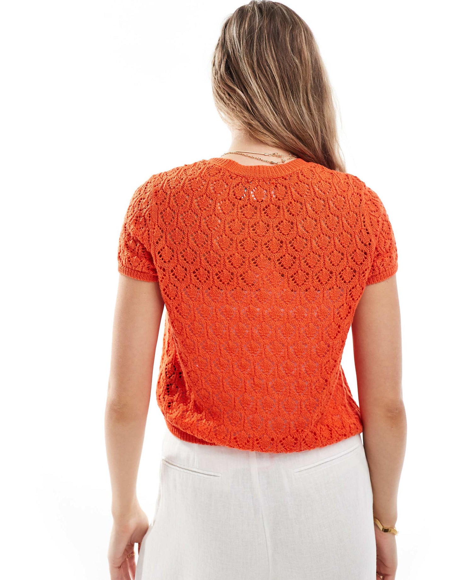 Knitted Short Sleeve Cardigan
