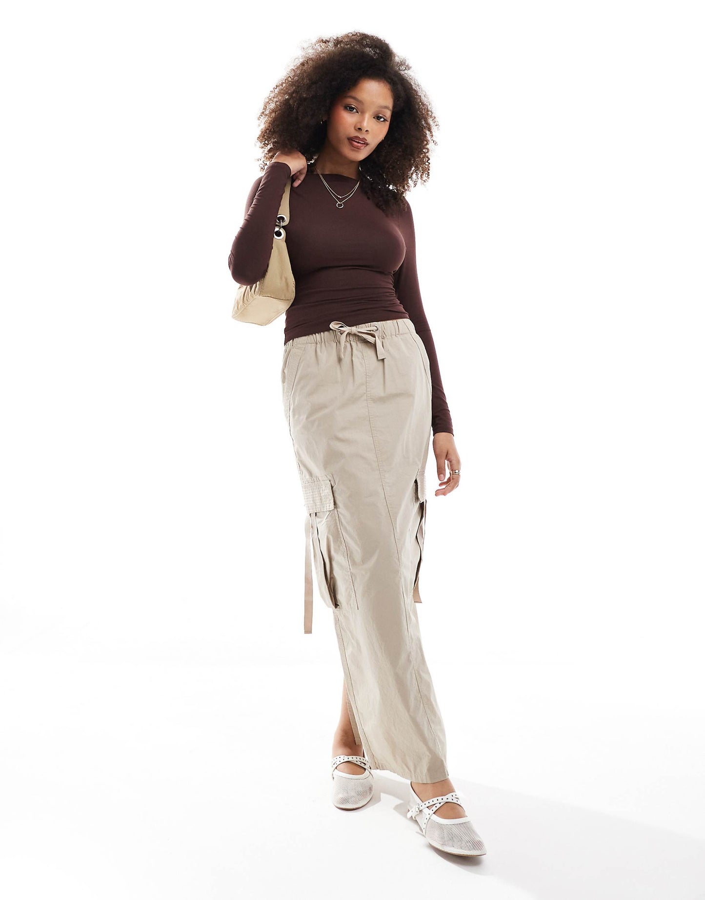 Long Sleeve Slash Neck Top