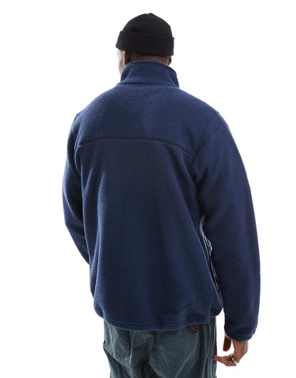 Colourblock Pebbled Full Zip Fleece