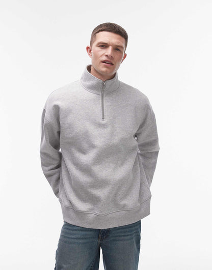 Premium Heavyweight Oversized 1/4 Zip Sweatshirt