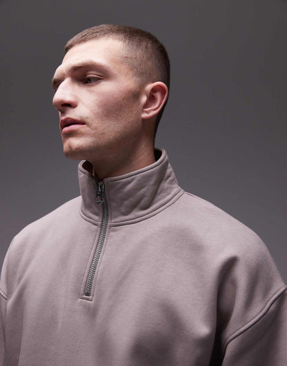 Premium Heavyweight Oversized 1/4 Zip Sweatshirt