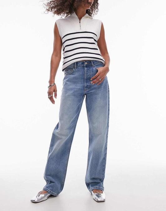Petite Kort High Rise Straight Jean