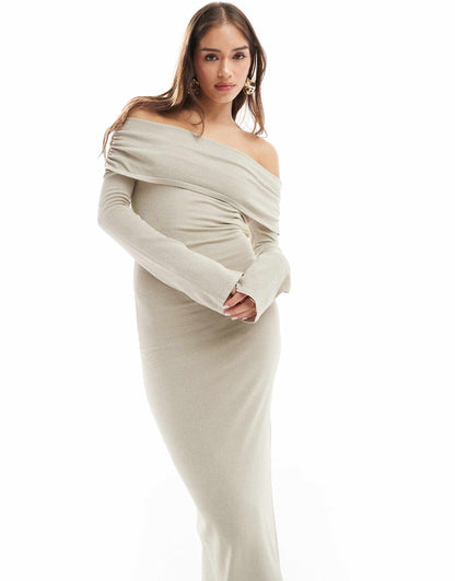 Pretty Lavish Soreya Glitter Knit Maxi Dress