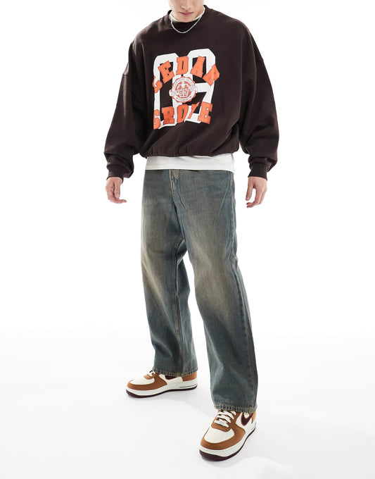 Ron Skater Jean With Brown Cast Wash