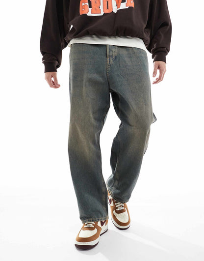 Ron Skater Jean With Brown Cast Wash