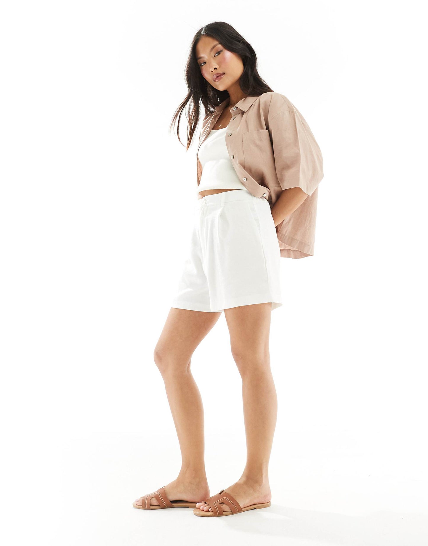 Petite Linen Look Short