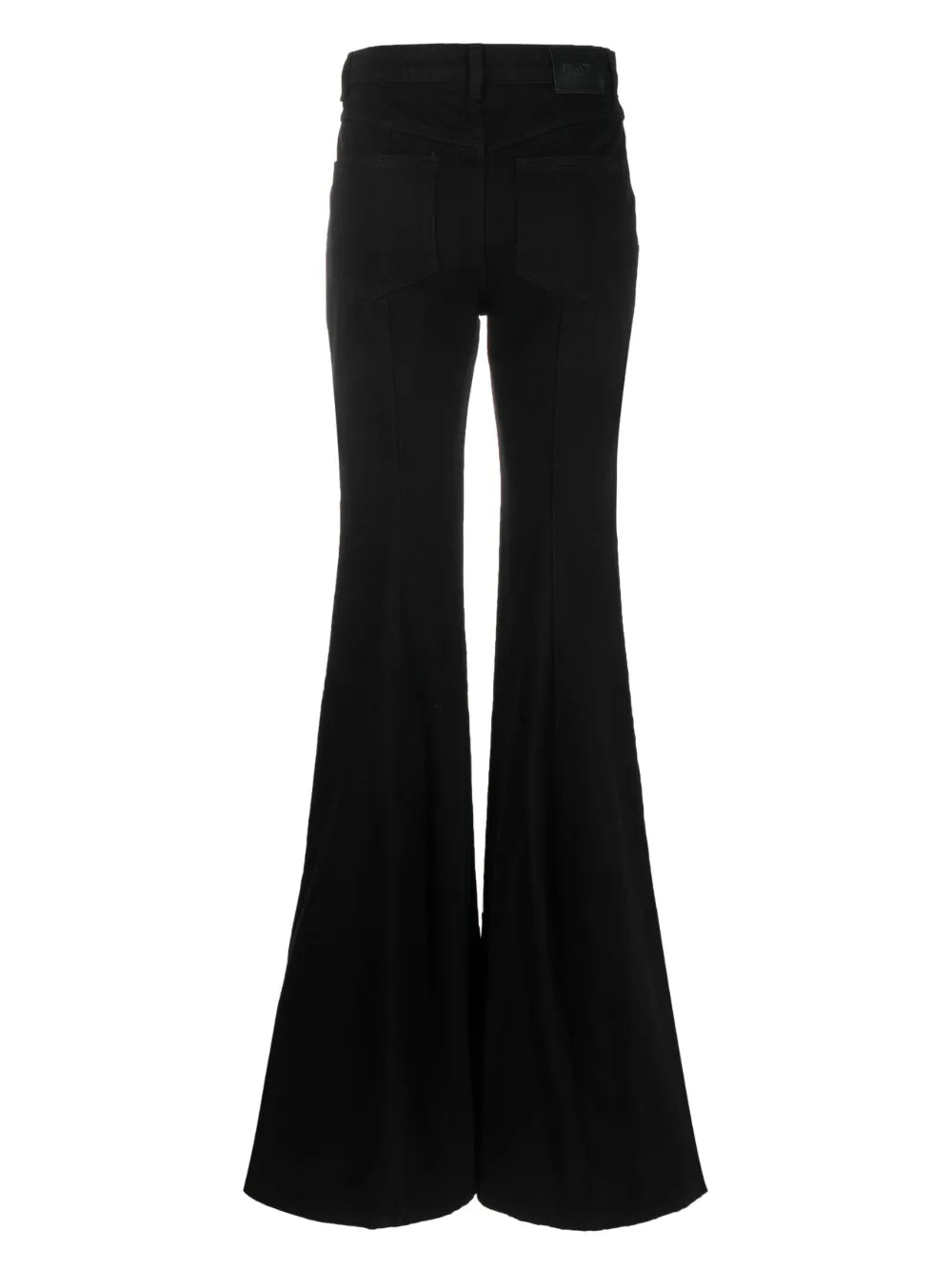 Logo-Patch Flared Cotton Trousers