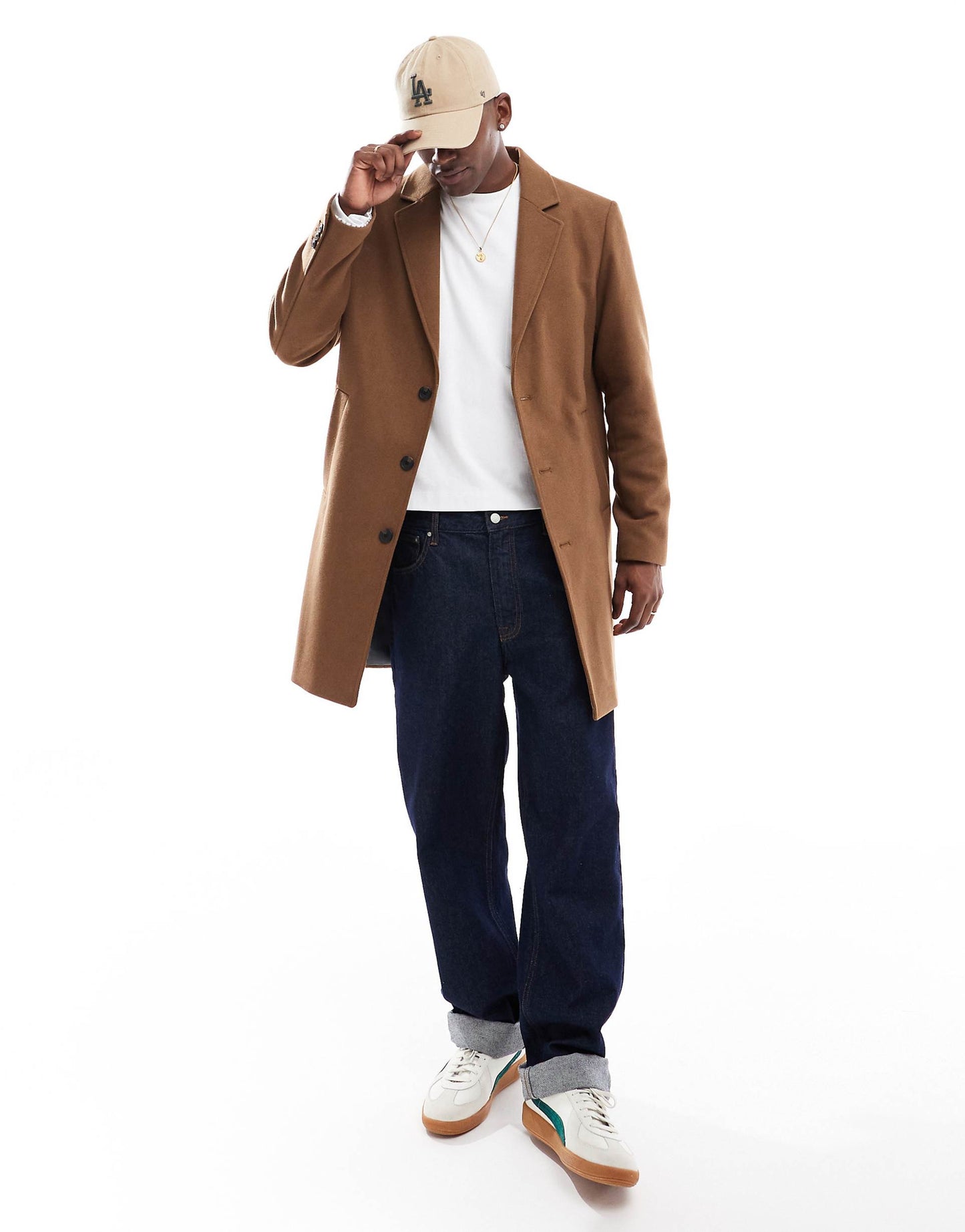 Wool Mix Long Overcoat