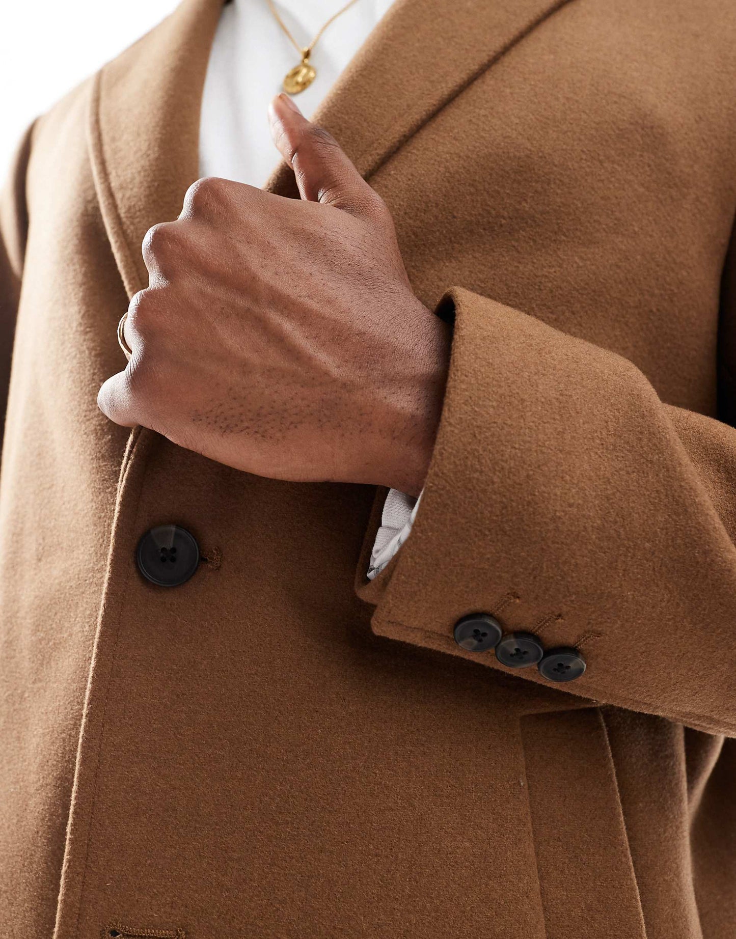 Wool Mix Long Overcoat