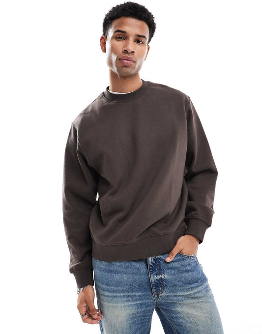 Premium Oversized 400Gsm Heavyweight Crew Neck Sweatshirt
