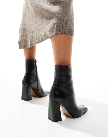 Wide Fit Everest Flared Heel Boots