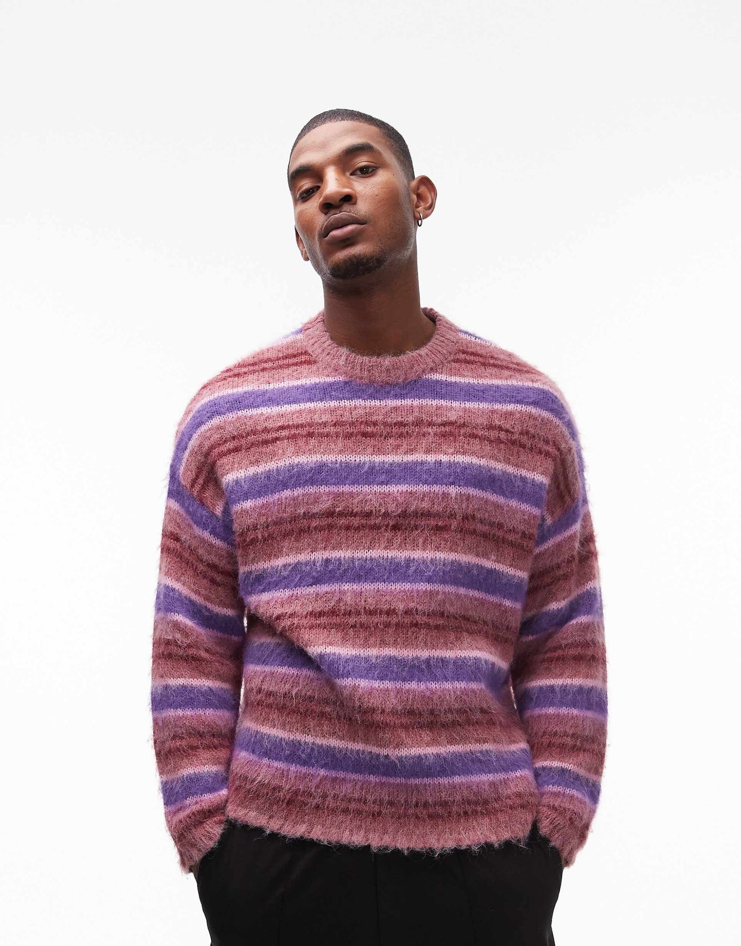 Oversized Brushed Striped Jumper