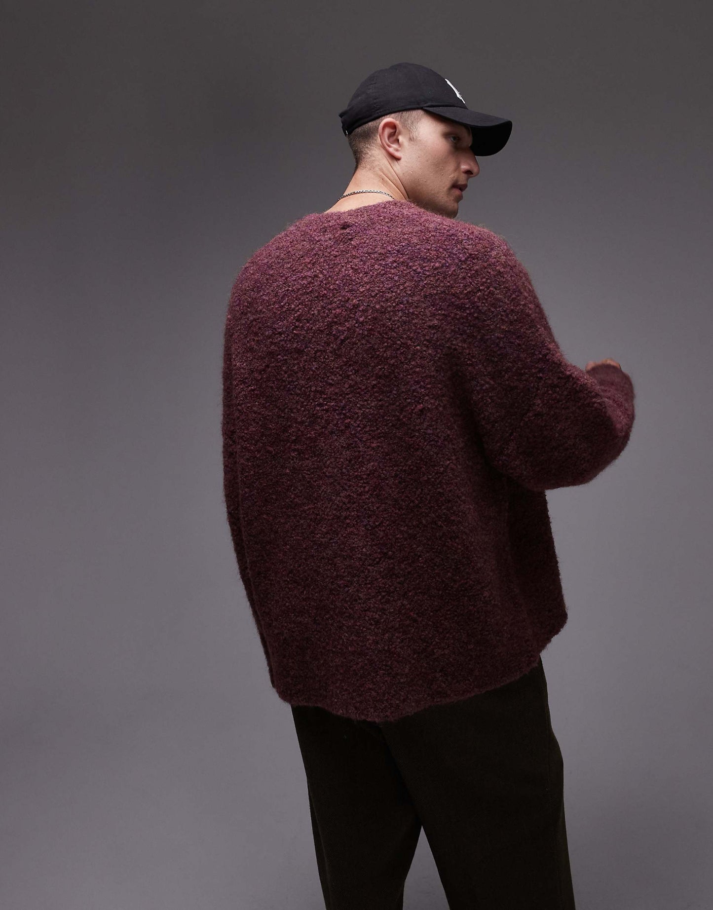 Oversized Boucle Cardigan