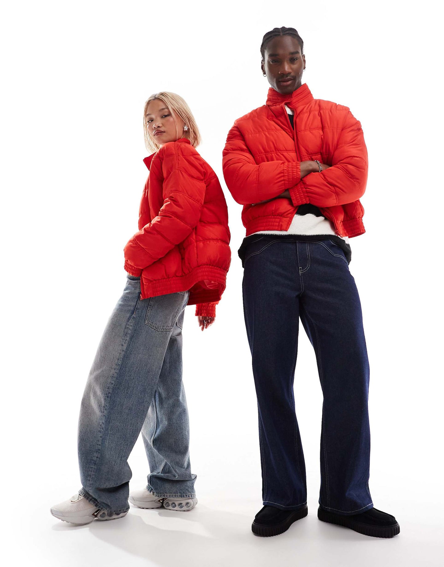 Unisex Zip Through Puffer Jacket