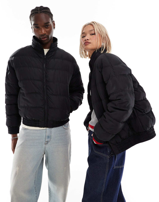 Unisex Zip Through Puffer Jacket