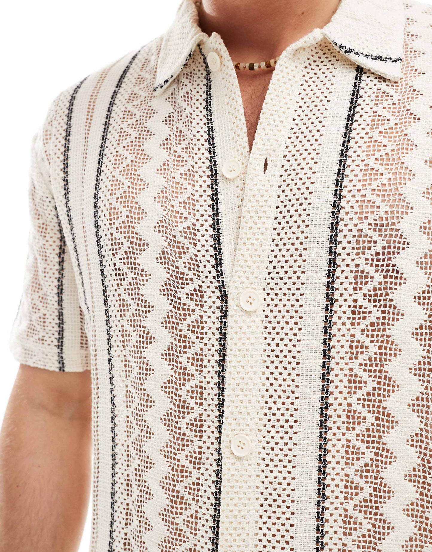 Textured Abstract Stripe Shirt