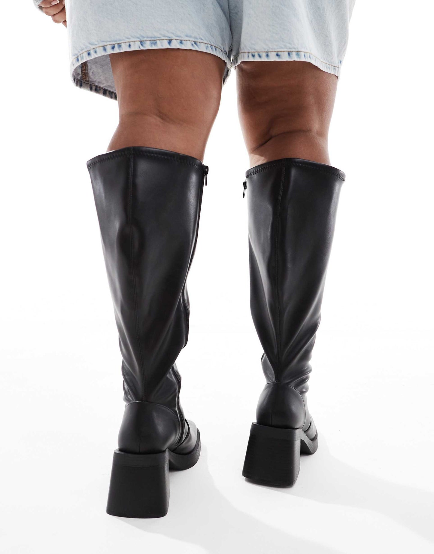 Curve Charlotte Heeled Knee Boots