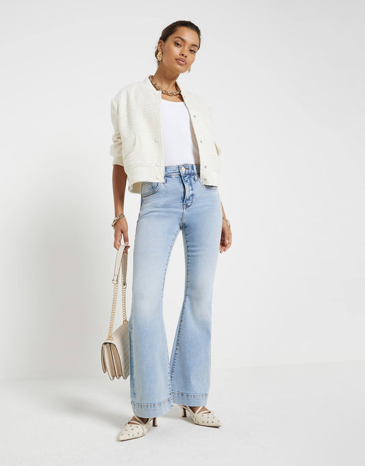 Petite High Waisted Flared Jeans