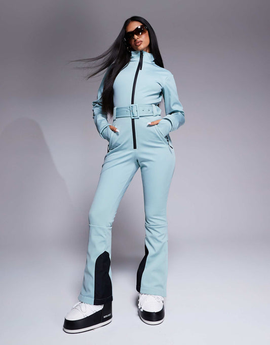 Ski Soft Shell Water Repellent Belted Ski Suit