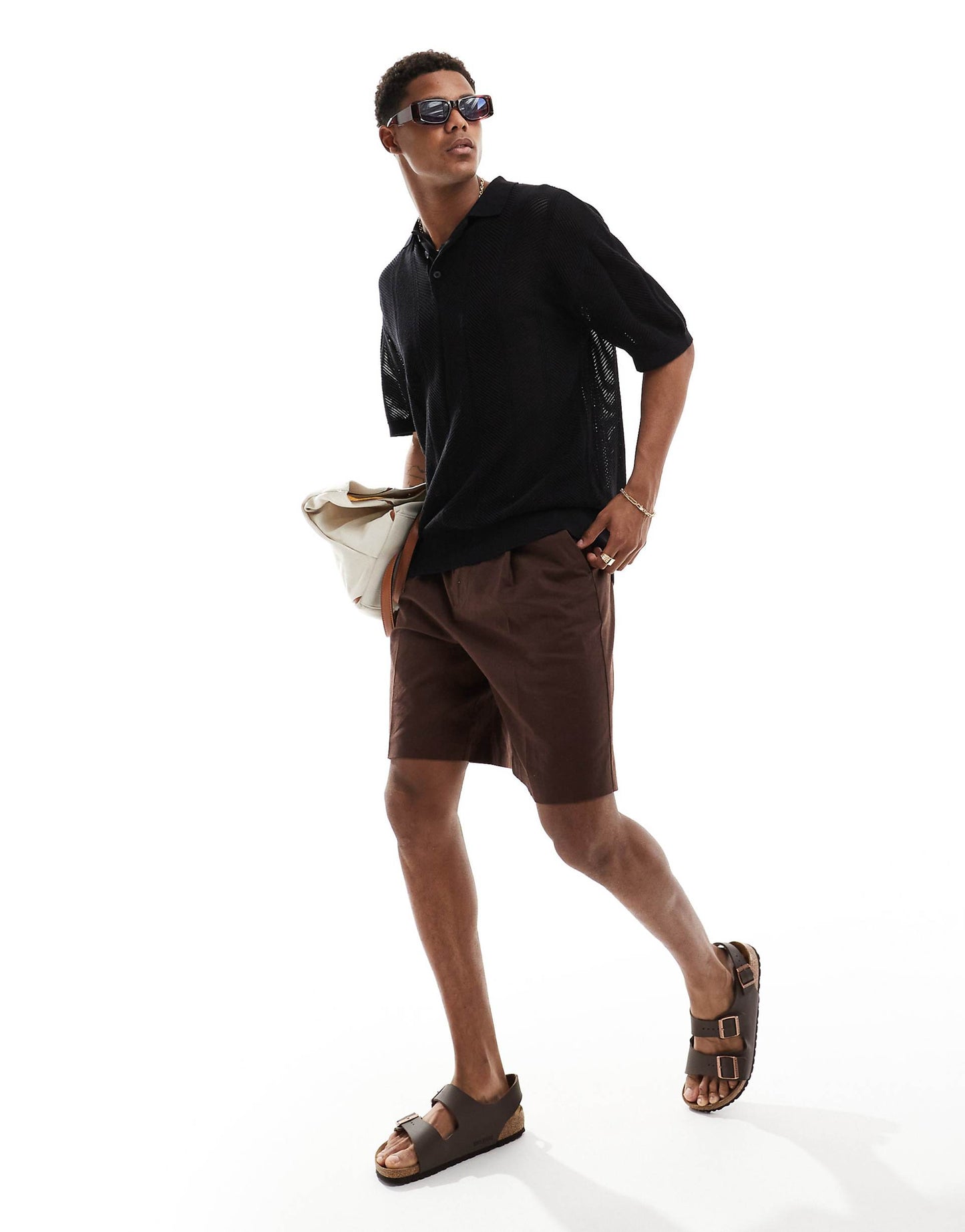 Open Weave Knitted Polo