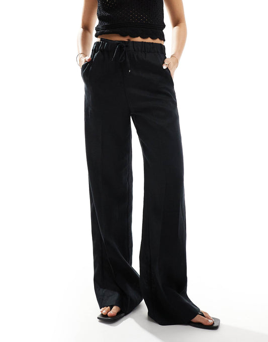 Linen Drawstring Trousers