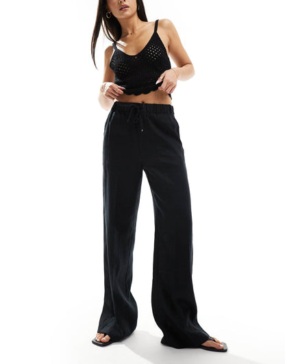 Linen Drawstring Trousers
