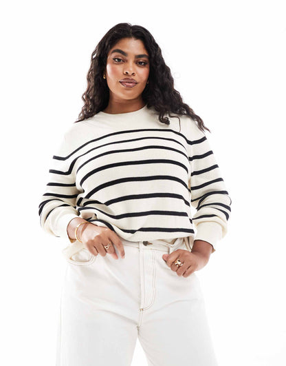 Curve Striped Lightweight Jumper