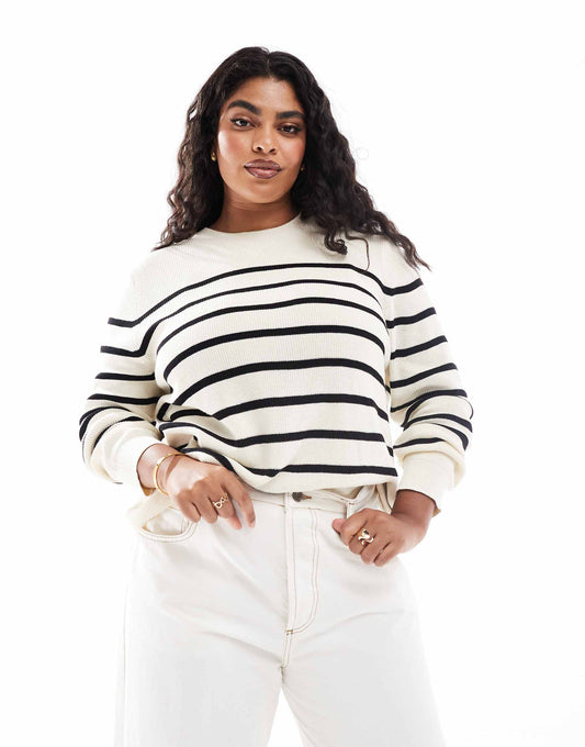 Curve Striped Lightweight Jumper