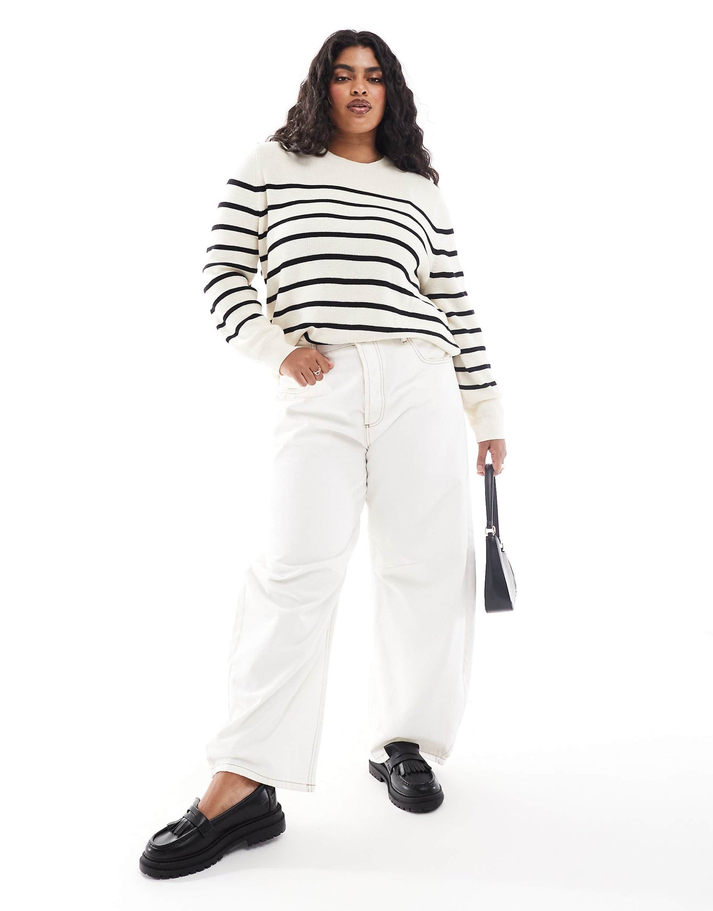 Curve Striped Lightweight Jumper