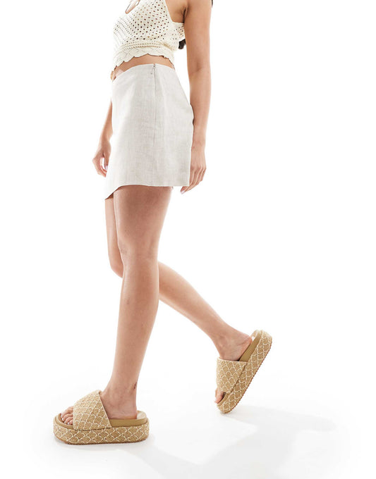 Linen Mini Skirt