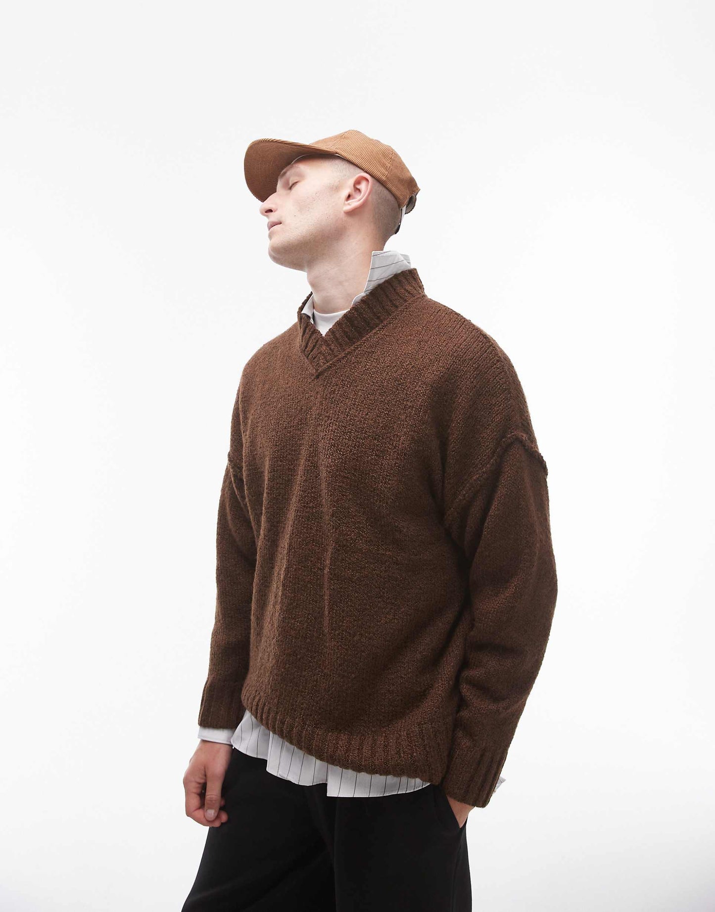 Oversized V Neck Jumper
