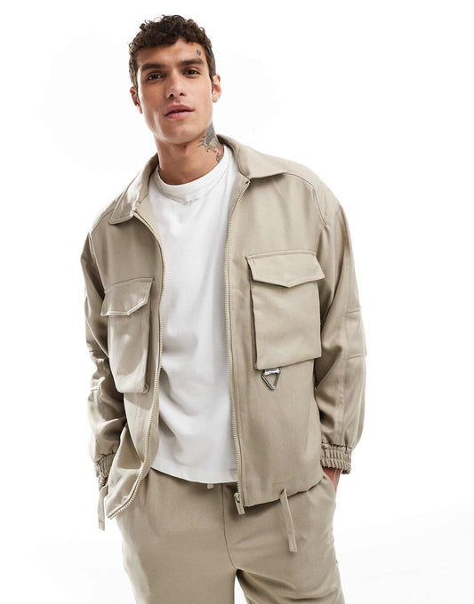 Front Pocket Logo Detail Jacket Co-Ord