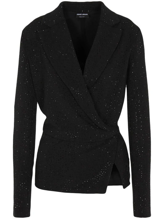 Notched-Lapels Wrapped Blazer