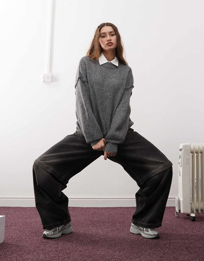 Exposed Seam Detail Jumper