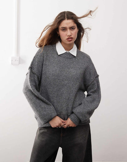 Exposed Seam Detail Jumper