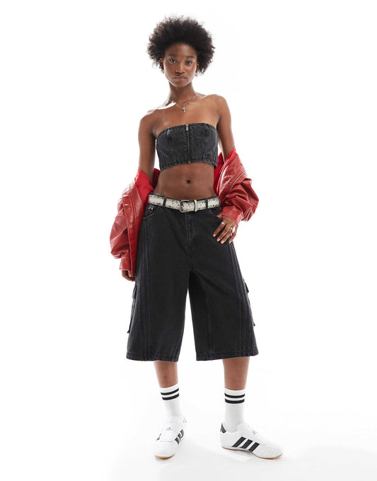 Adilenium Denim Capri Short Co-Ord