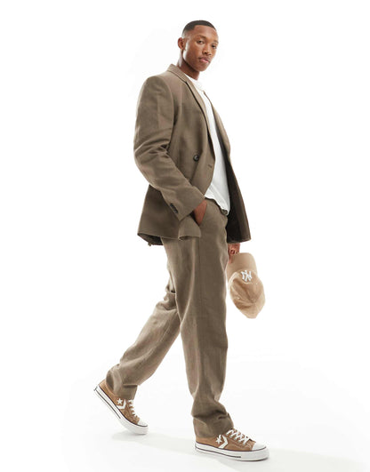 Co-Ord Double Breasted Linen Blend Blazer