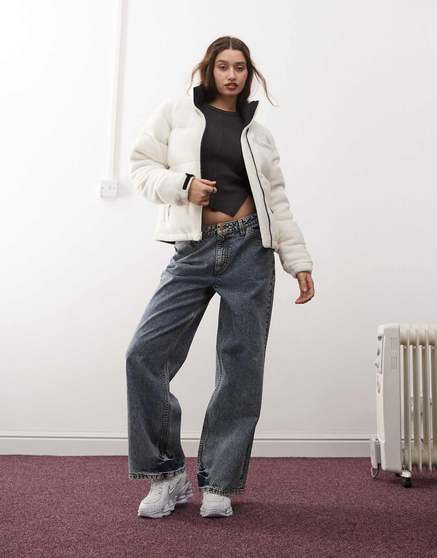 Retro Nuptse Polar Fleece Puffer Jacket