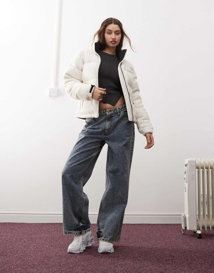 Retro Nuptse Polar Fleece Puffer Jacket