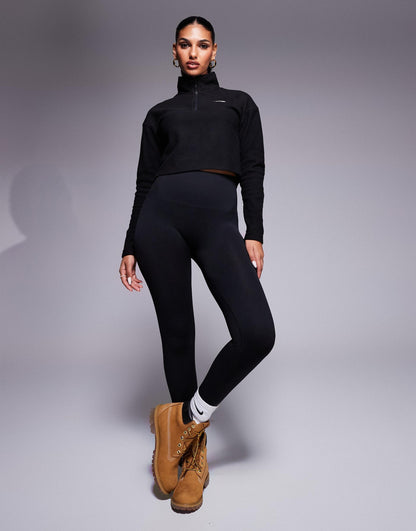 Glacier 1/4 Zip Logo Cropped Fleece