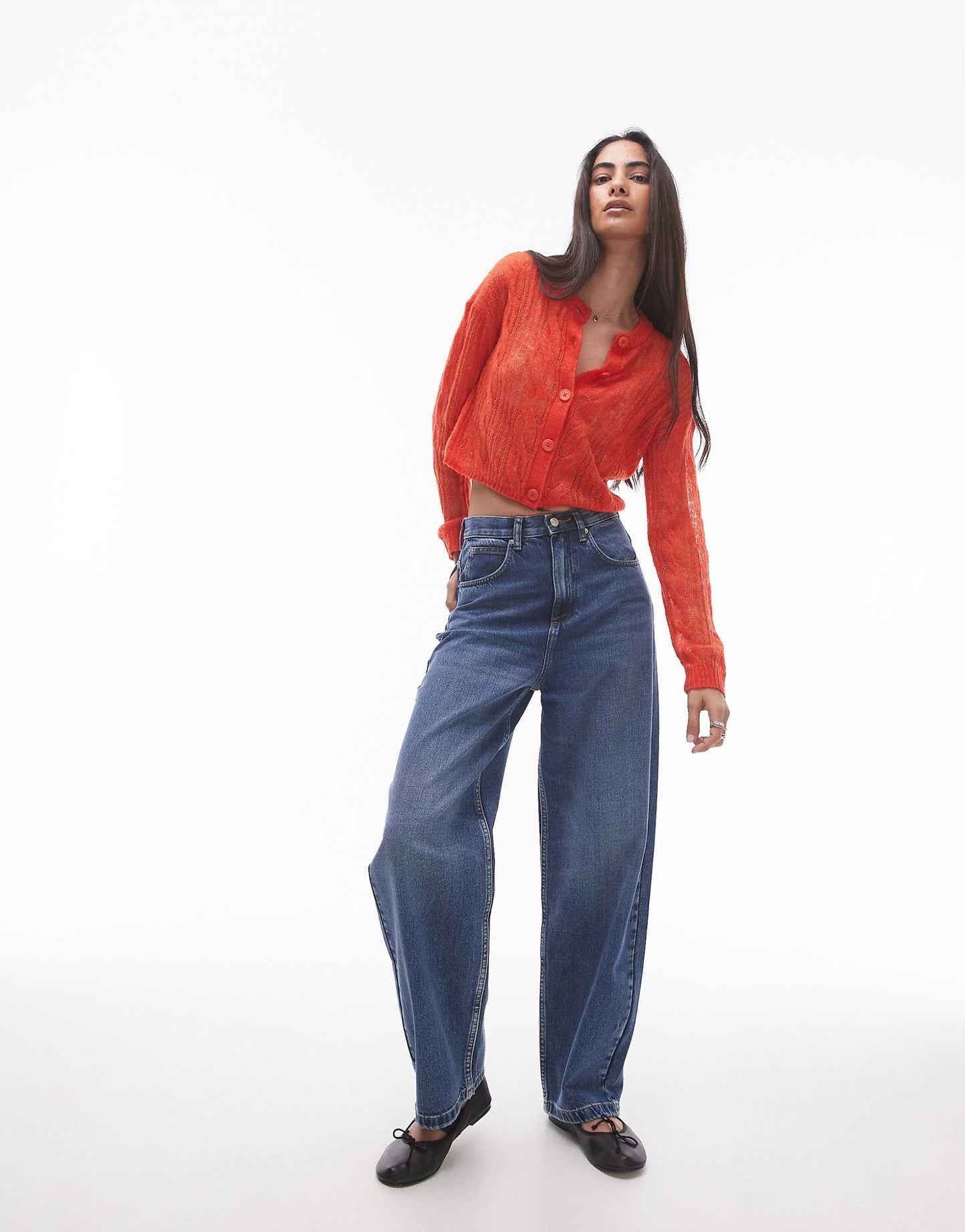 Knitted Sheer Cable Cardi