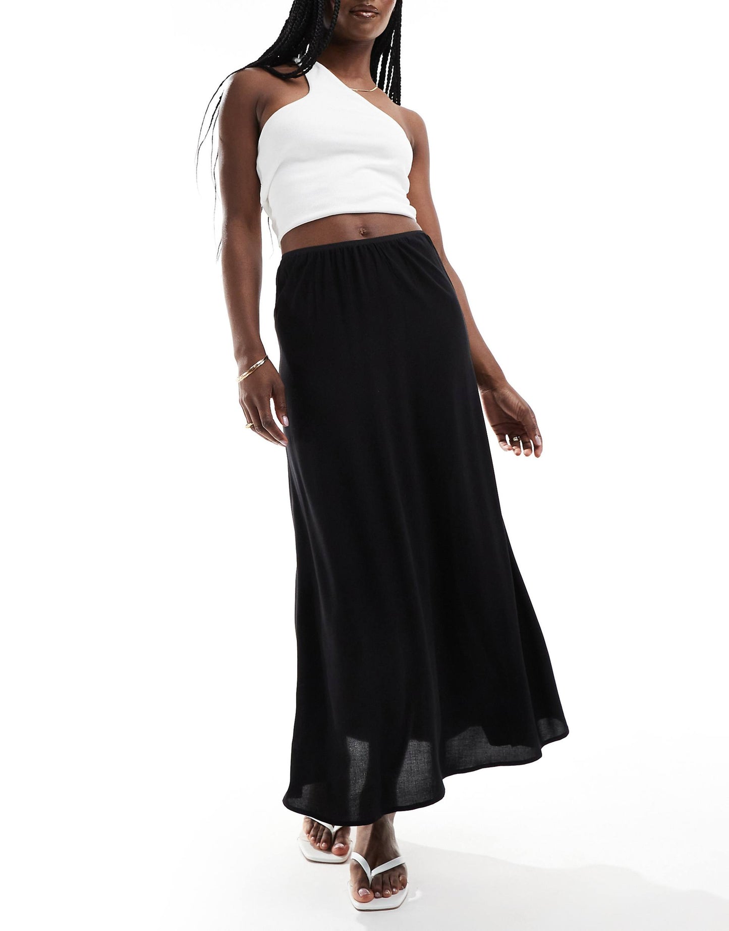 Elasticated Waist Band Maxi Skirt