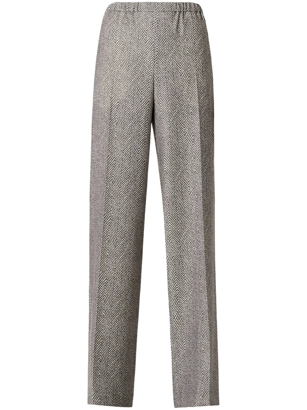 Elasticated-Waistband Herringbone Shorts