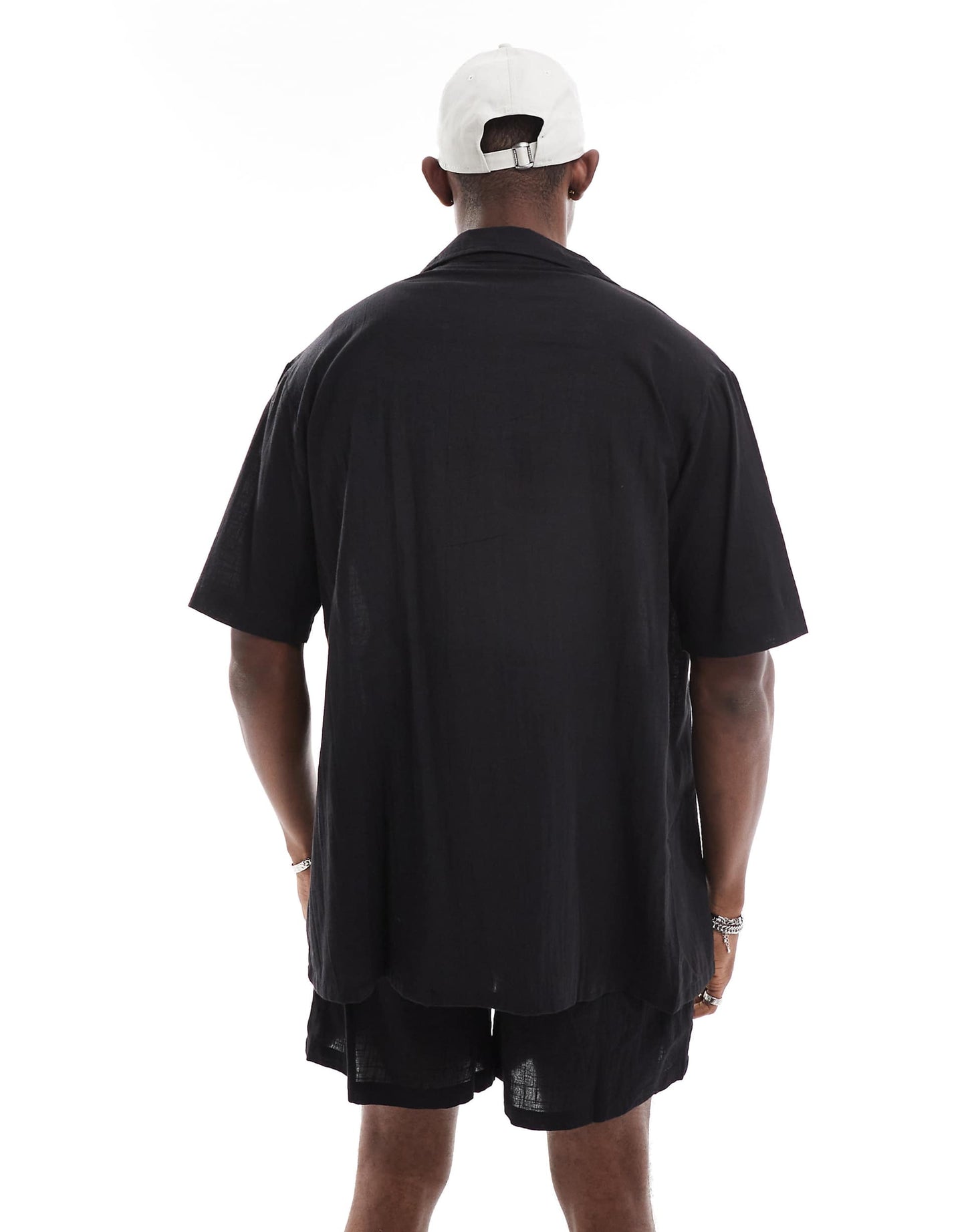 Textured Short Sleeve Beach Shirt