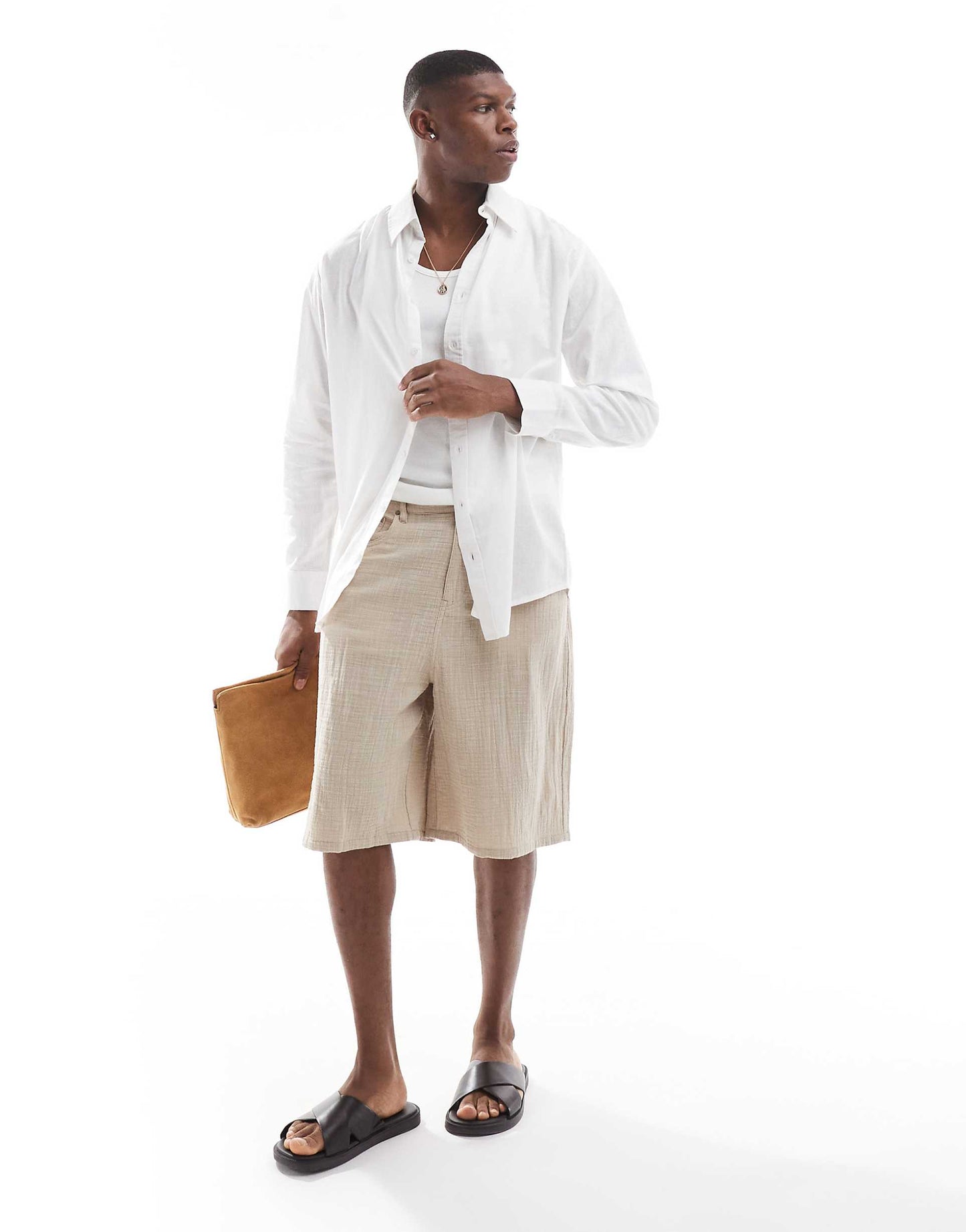 Linen Long Sleeve Beach Shirt