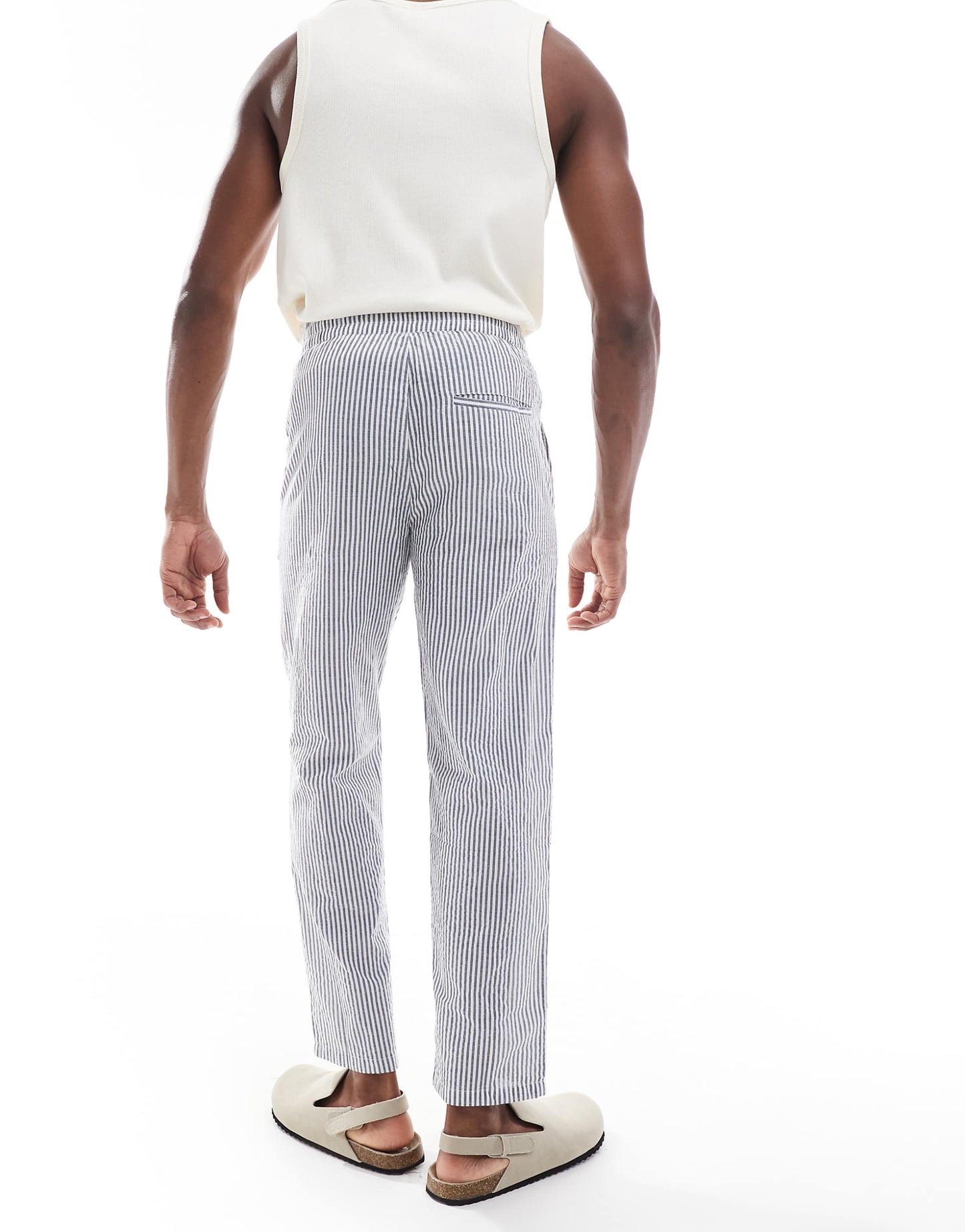 Linen Stripe Beach Trouser