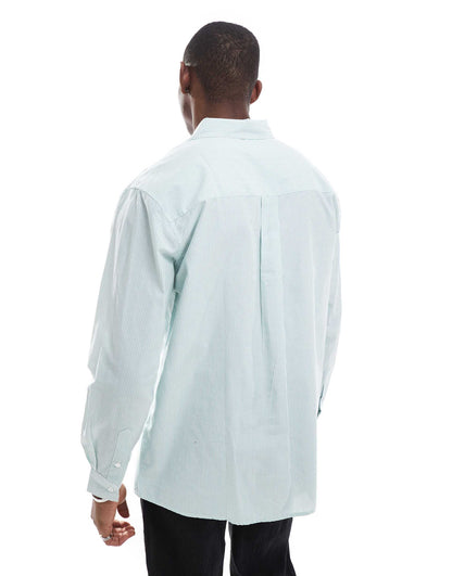 Seersucker Stripe Long Sleeve Beach Shirt