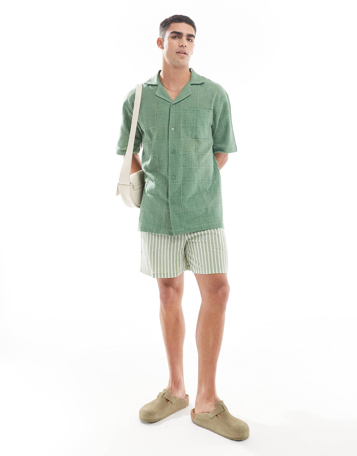Crochet Short Sleeve Beach Shirt