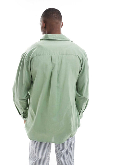 Linen Long Sleeve Beach Shirt