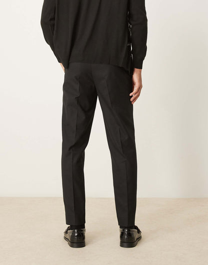 Smart Tapered Fit Textured Trousers